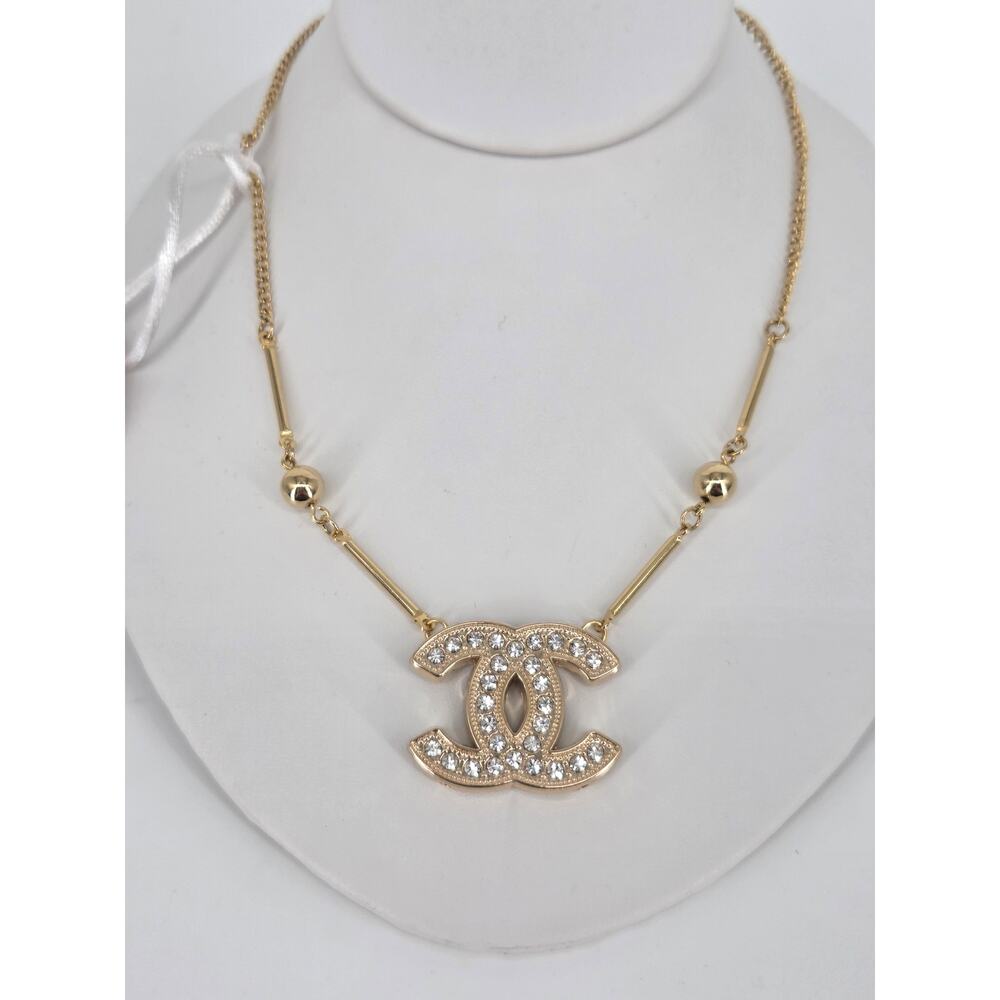 Idlewild Jewelry Co Couture Authentic Chanel CC Vintage Sew-On Charm Necklace